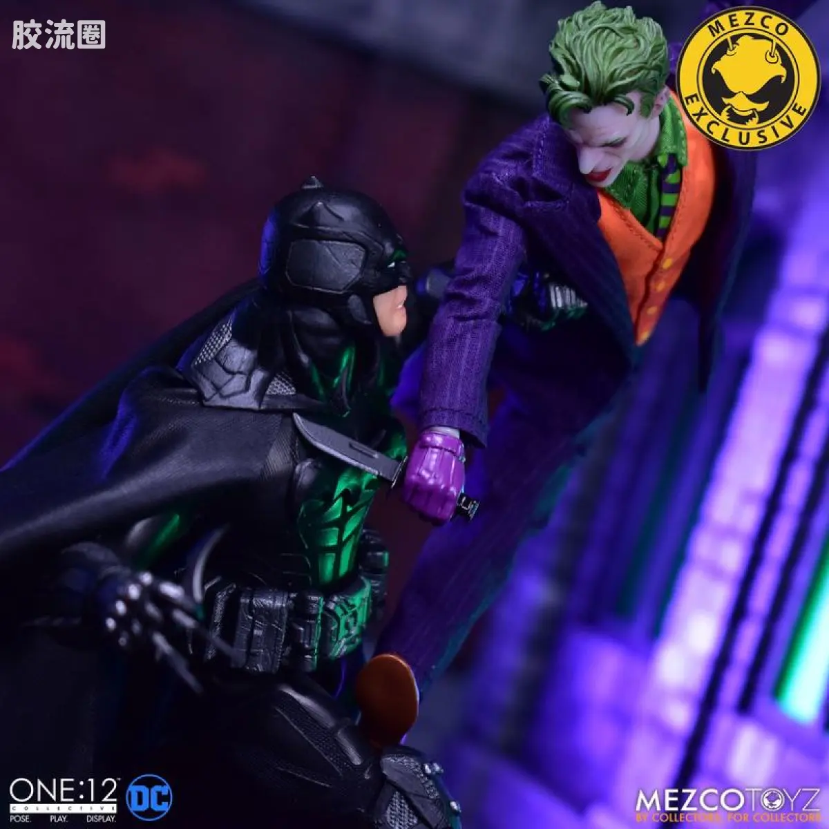 Mezco one-12系列 1/12 DC Comics集体系列 蝙蝠侠-至尊蝙蝠侠(全黑版） - 图片