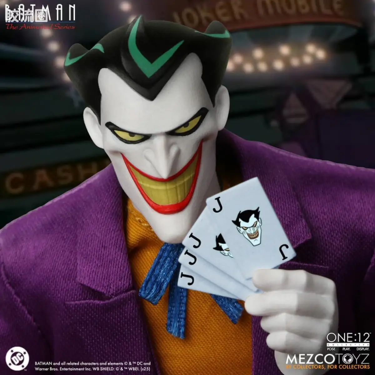 Mezco one-12系列 1/12 DC Comics集体系列 小丑—TAS动画版 - 图片