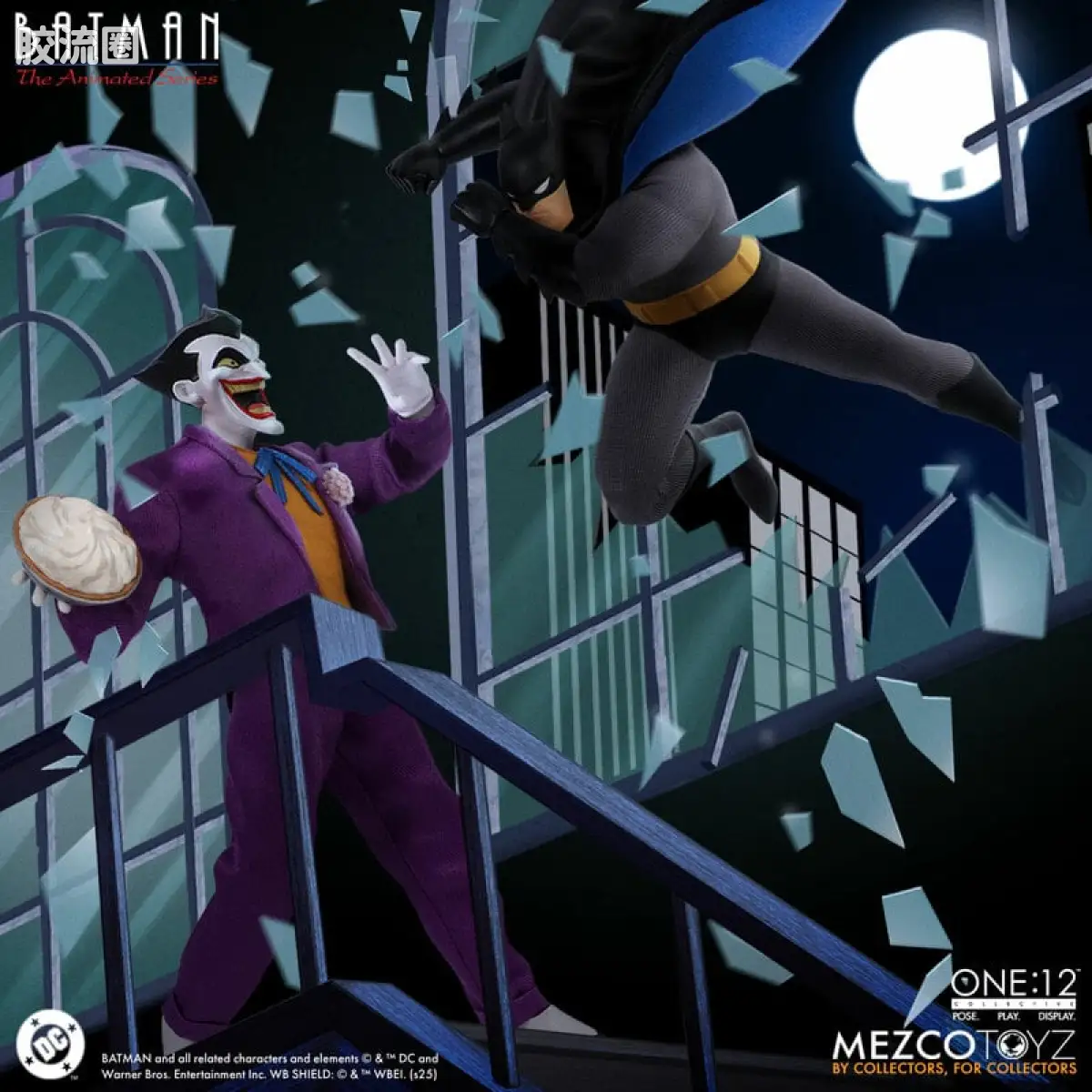 Mezco one-12系列 1/12 DC Comics集体系列 小丑—TAS动画版 - 图片