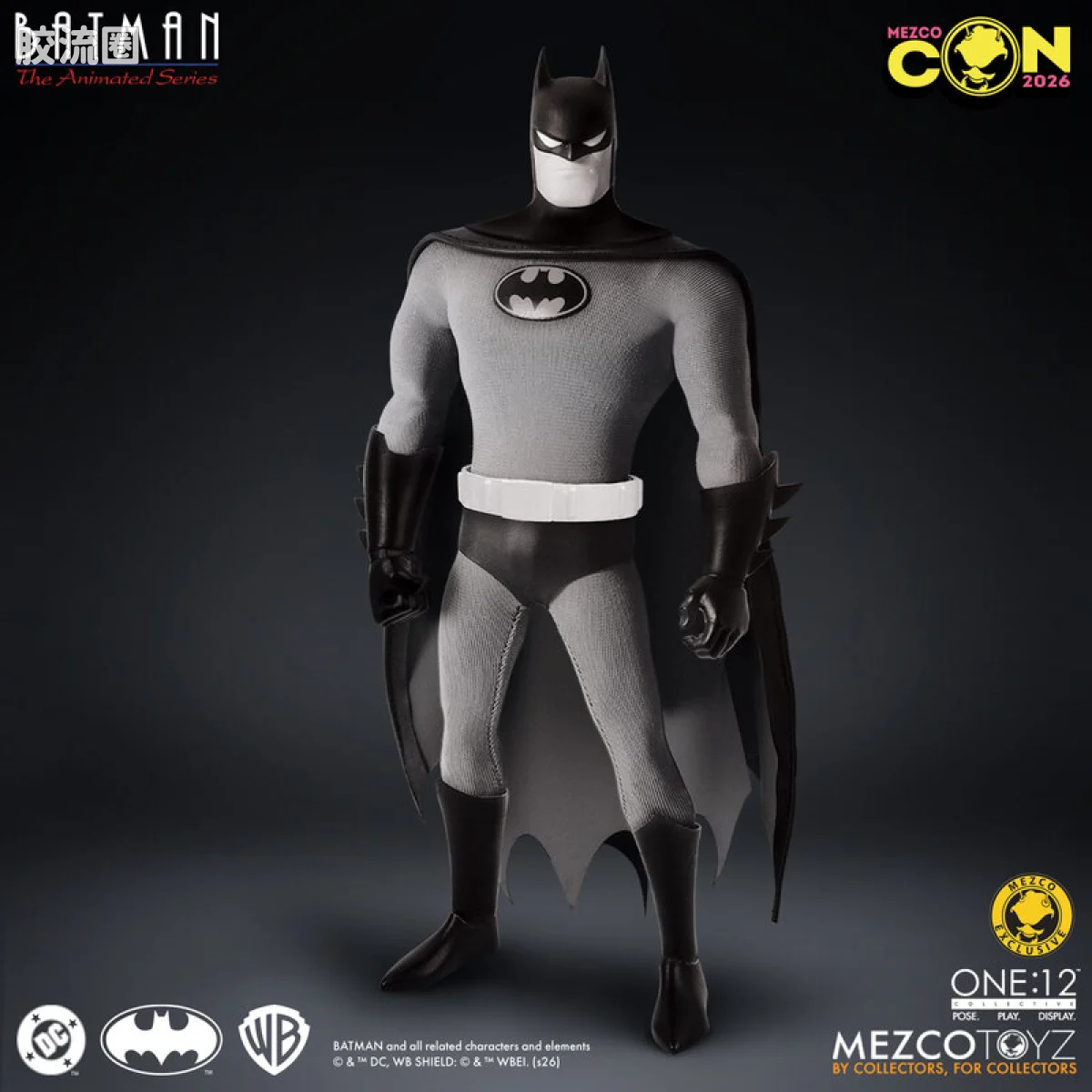 Mezco one-12系列 1/12 DC Comics集体系列 蝙蝠侠：动画系列 - 黑色电影版 - 图片