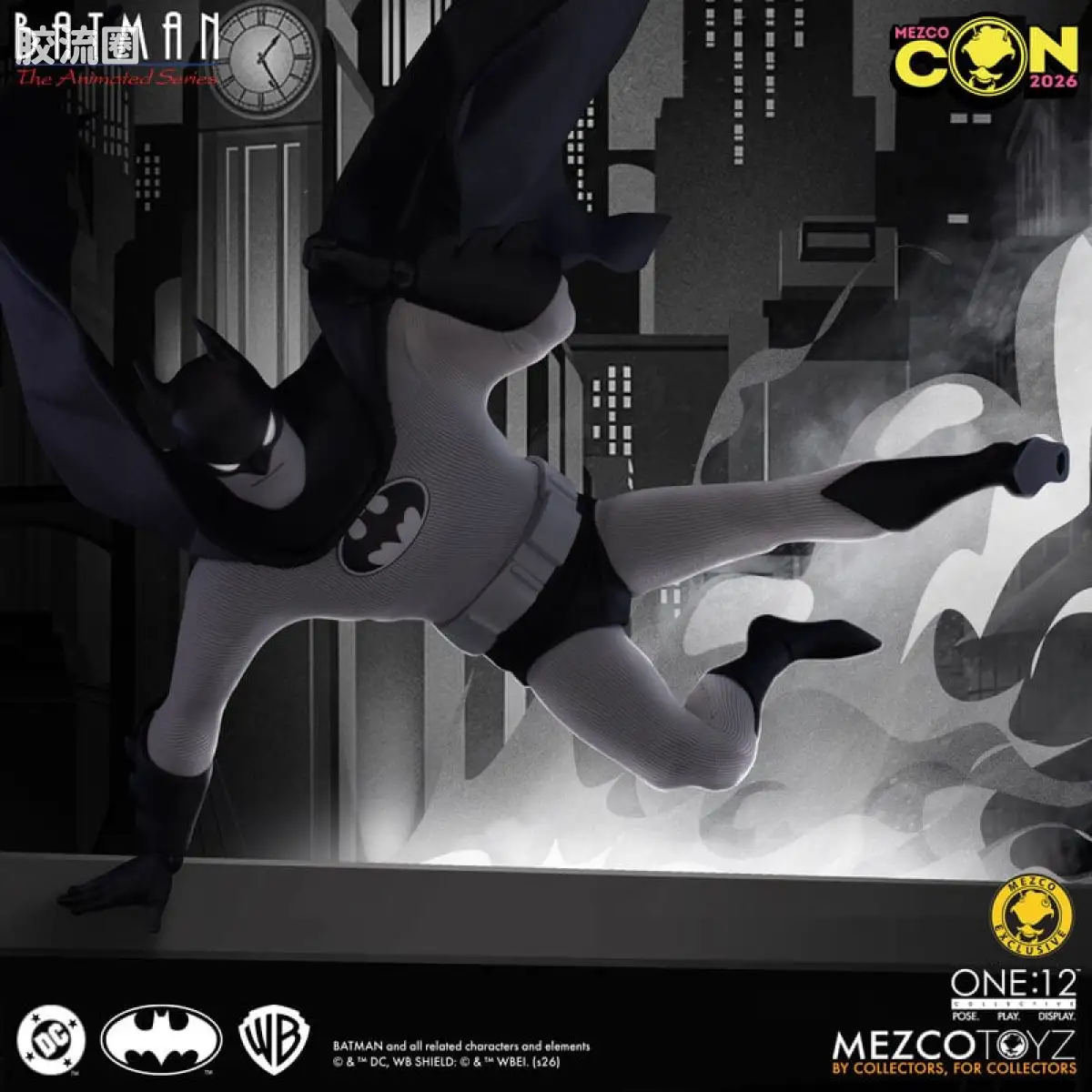 Mezco one-12系列 1/12 DC Comics集体系列 蝙蝠侠：动画系列 - 黑色电影版 - 图片