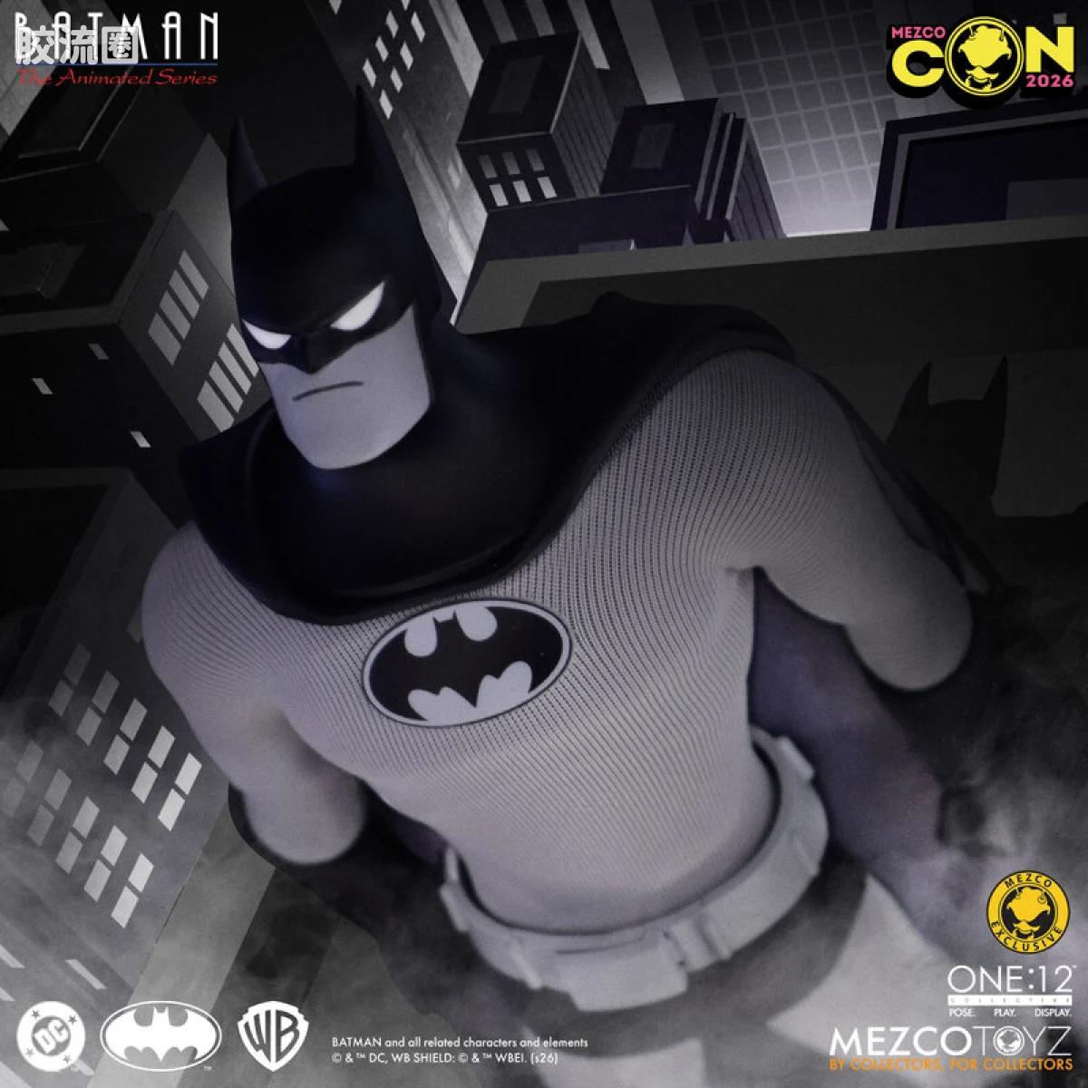 Mezco one-12系列 1/12 DC Comics集体系列 蝙蝠侠：动画系列 - 黑色电影版 - 图片