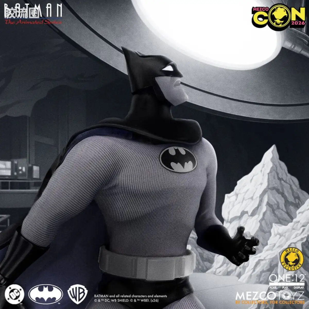 Mezco one-12系列 1/12 DC Comics集体系列 蝙蝠侠：动画系列 - 黑色电影版 - 图片