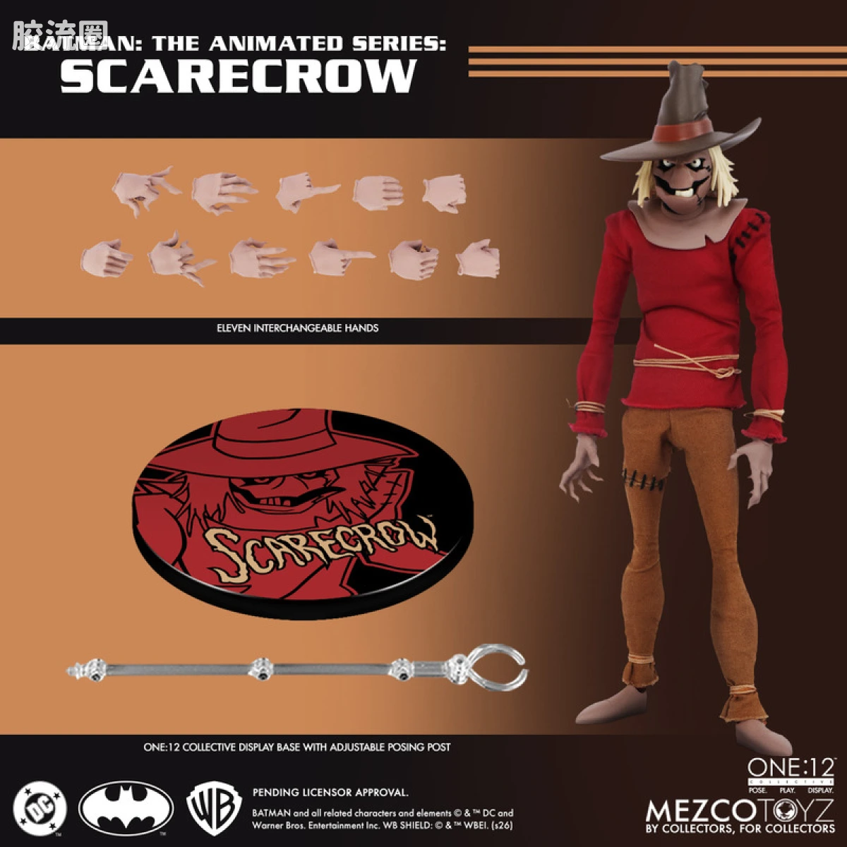 Mezco one-12系列 1/12 DC Comics集体系列 蝙蝠侠：动画系列 - 稻草人 - 图片