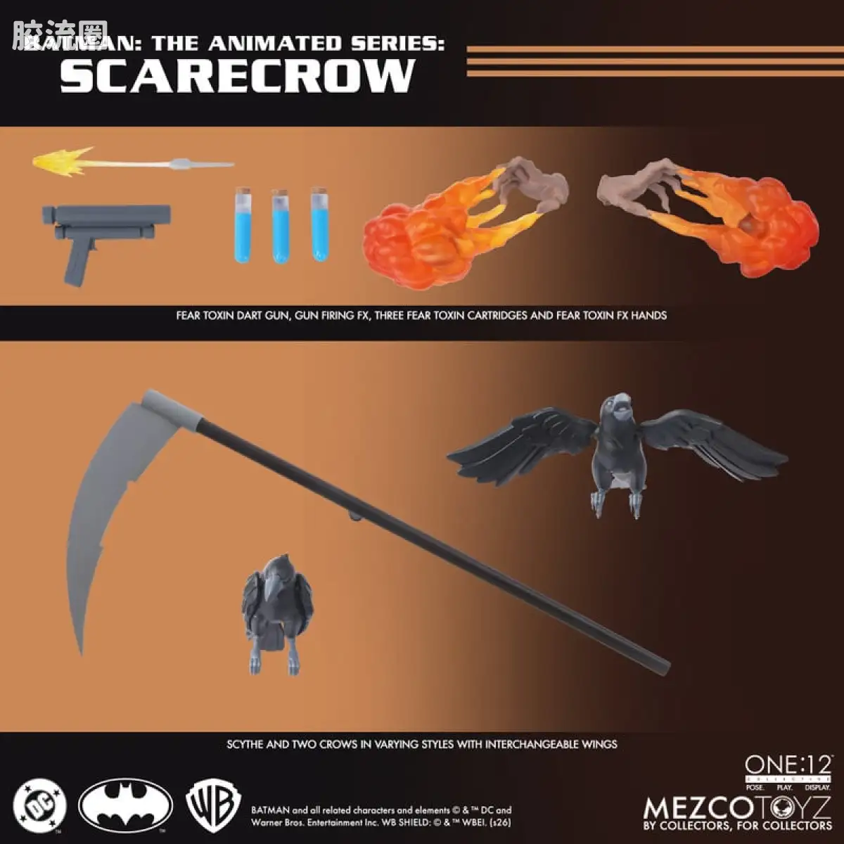 Mezco one-12系列 1/12 DC Comics集体系列 蝙蝠侠：动画系列 - 稻草人 - 图片