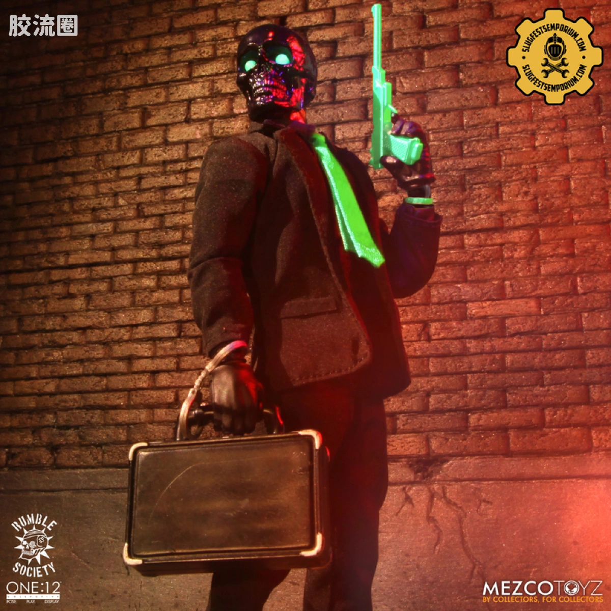 Mezco one-12系列 1/12 Rumble Society集体系列  黑骷髅 死亡中间人 - 图片