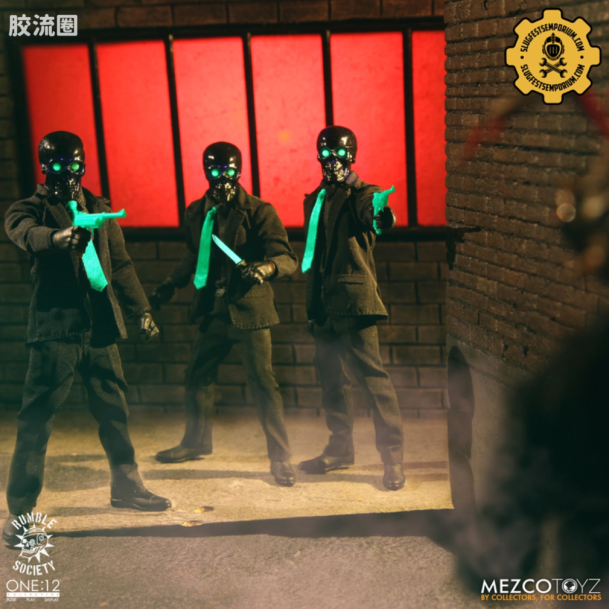 Mezco one-12系列 1/12 Rumble Society集体系列  黑骷髅 死亡中间人 - 图片