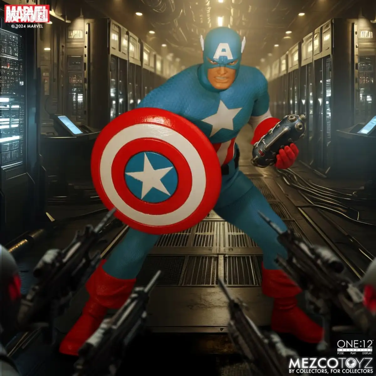 Mezco one-12系列 1/12 Marvel集体系列 美国队长—黄金时代版 - 图片