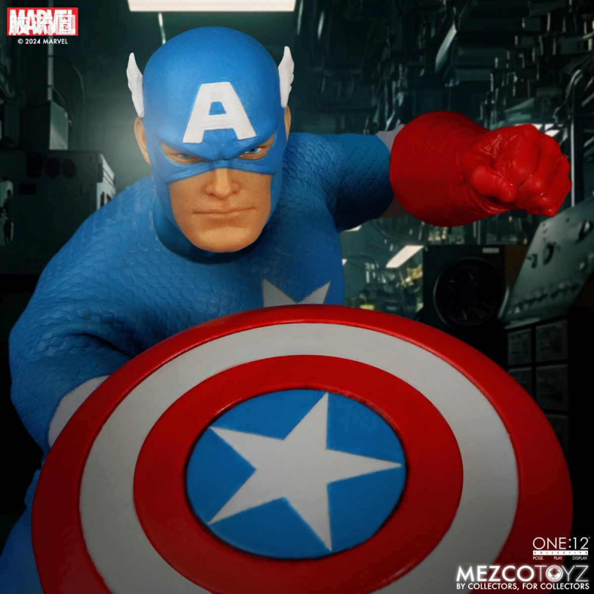Mezco one-12系列 1/12 Marvel集体系列 美国队长—黄金时代版 - 图片