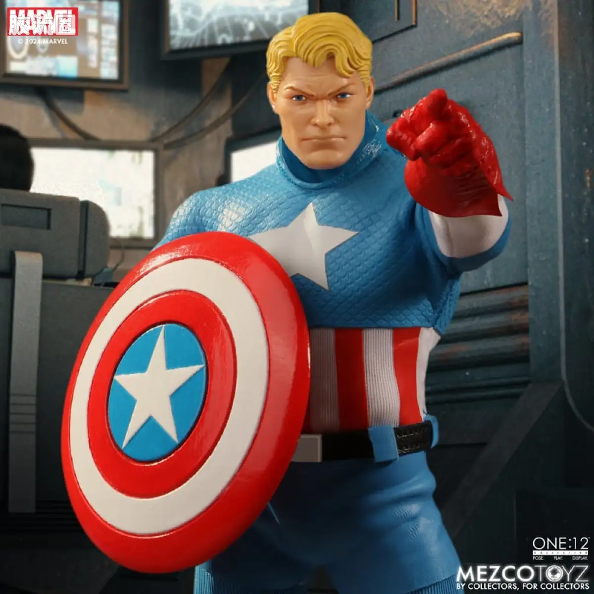 Mezco one-12系列 1/12 Marvel集体系列 美国队长—黄金时代版 - 图片