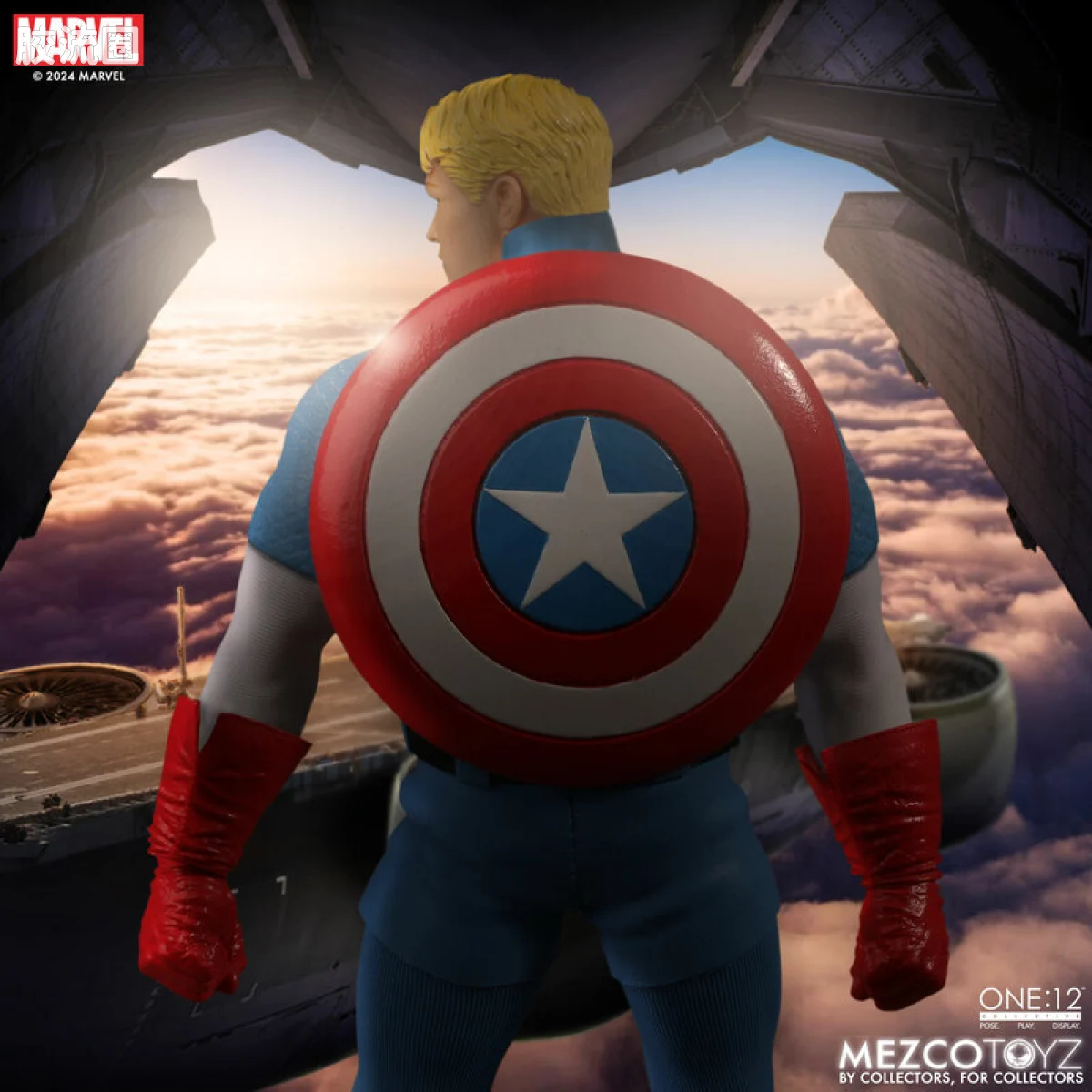 Mezco one-12系列 1/12 Marvel集体系列 美国队长—黄金时代版 - 图片