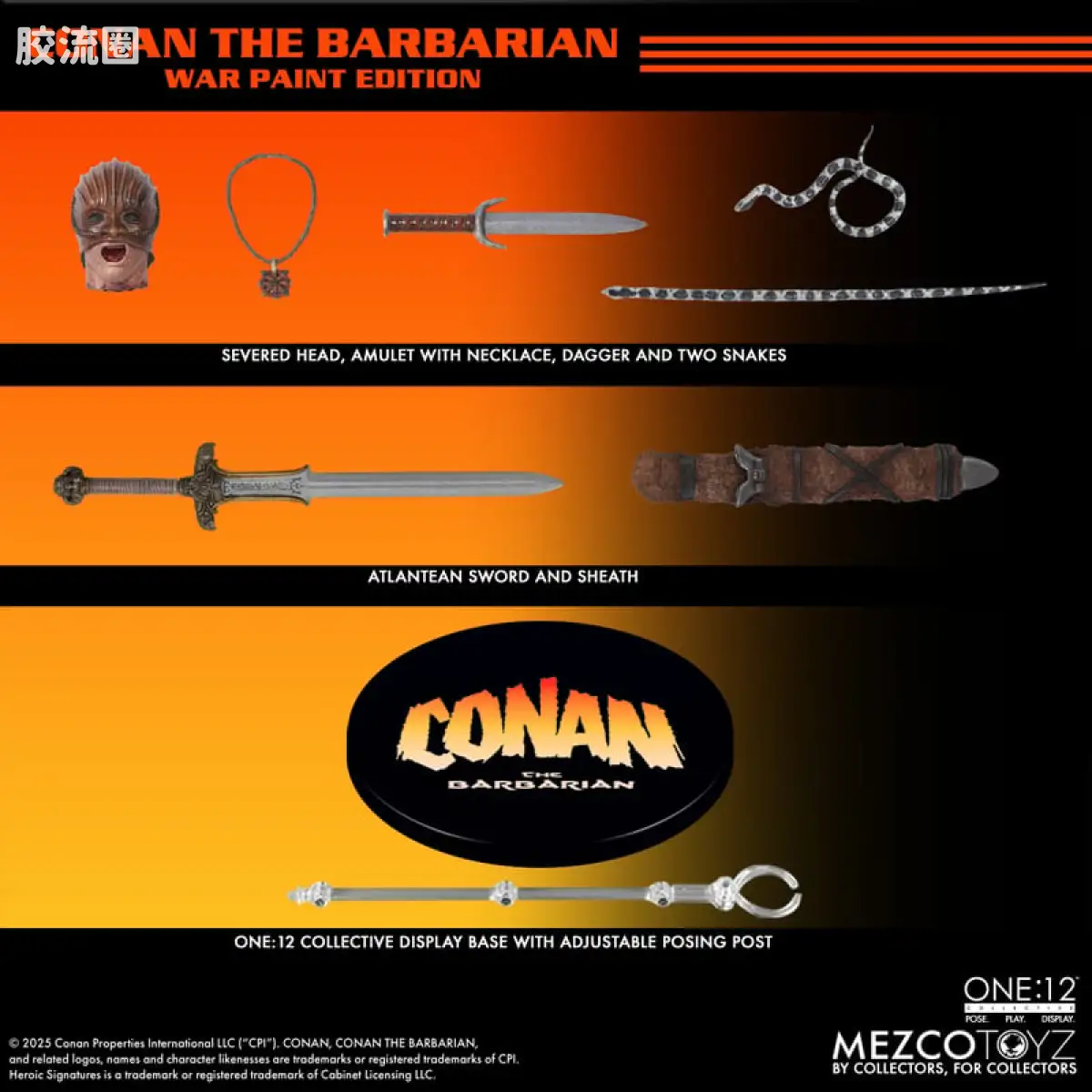 Mezco one-12系列 1/12集体系列 野蛮人柯南—施瓦辛格版（隐匿妆） - 图片