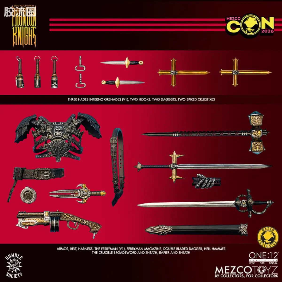 Mezco one-12系列 1/12 Rumble Society集体系列  夜行博士：幻影骑士版 - 图片