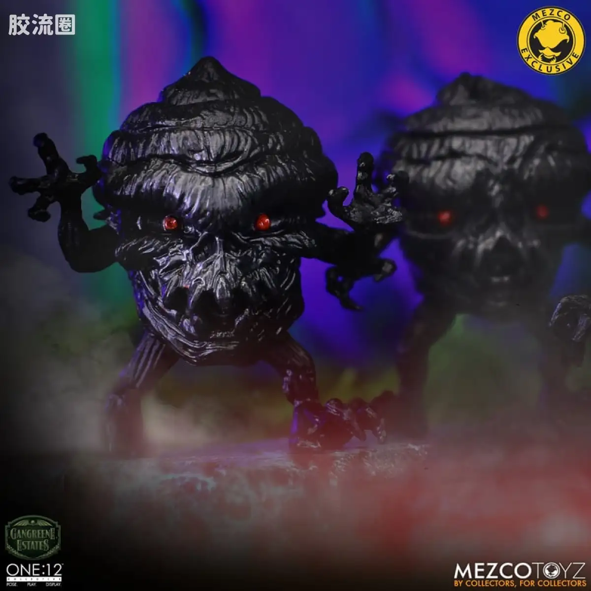 Mezco one-12系列 1/12 Rumble Society集体系列  坏蛆庄园 绿掘墓人 袋头屠夫 - 图片
