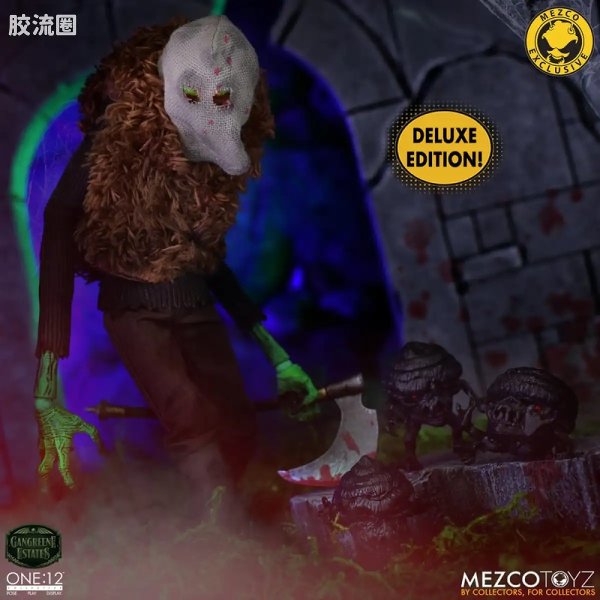 Mezco one-12系列 1/12 Rumble Society集体系列  坏蛆庄园 绿掘墓人 袋头屠夫 - 图片