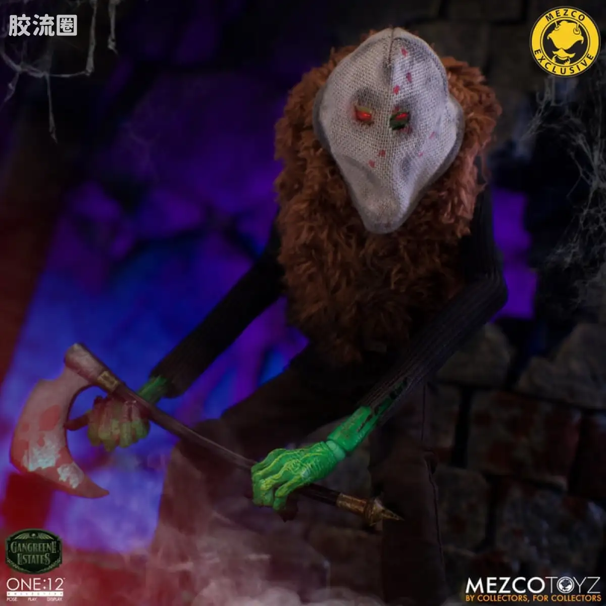 Mezco one-12系列 1/12 Rumble Society集体系列  坏蛆庄园 绿掘墓人 袋头屠夫 - 图片