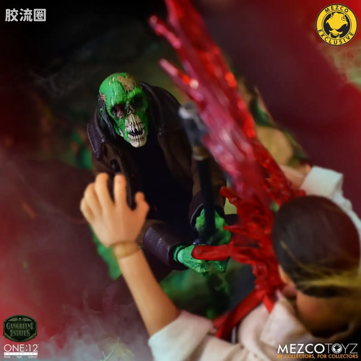Mezco one-12系列 1/12 Rumble Society集体系列  坏蛆庄园 绿掘墓人 袋头屠夫 - 图片