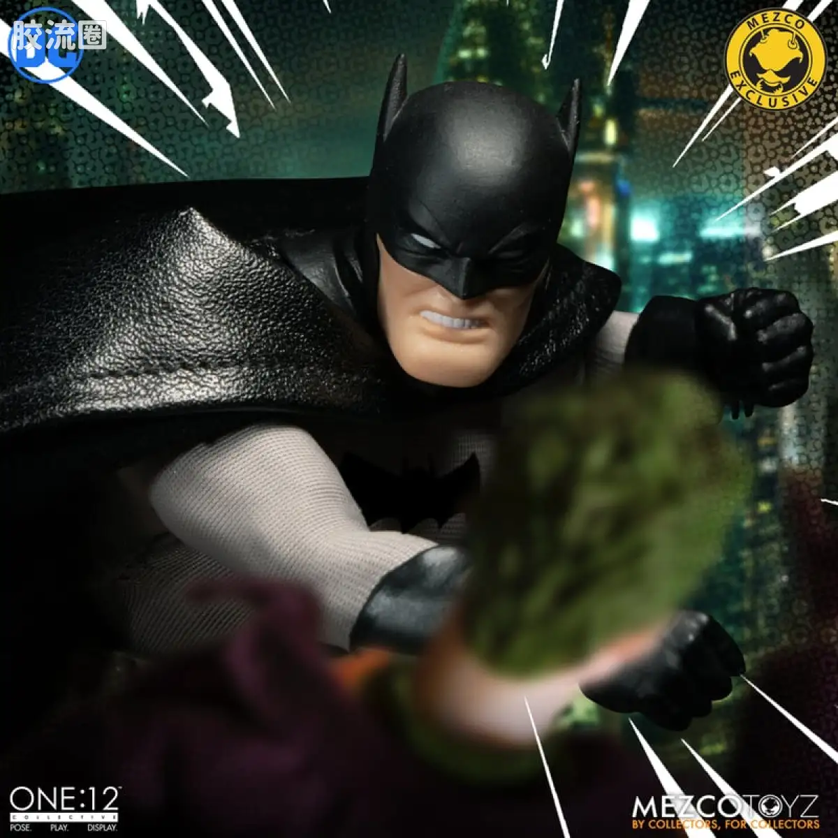 Mezco one-12系列 1/12 DC Comics集体系列 蝙蝠侠—黄金时代 黑色版 - 图片