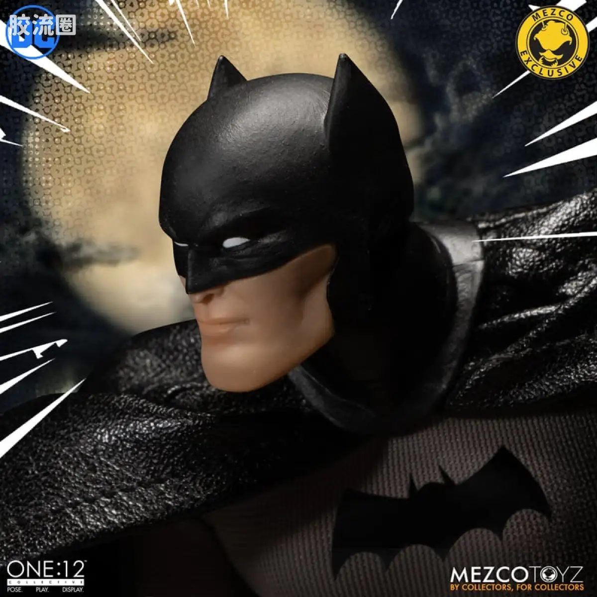 Mezco one-12系列 1/12 DC Comics集体系列 蝙蝠侠—黄金时代 黑色版 - 图片