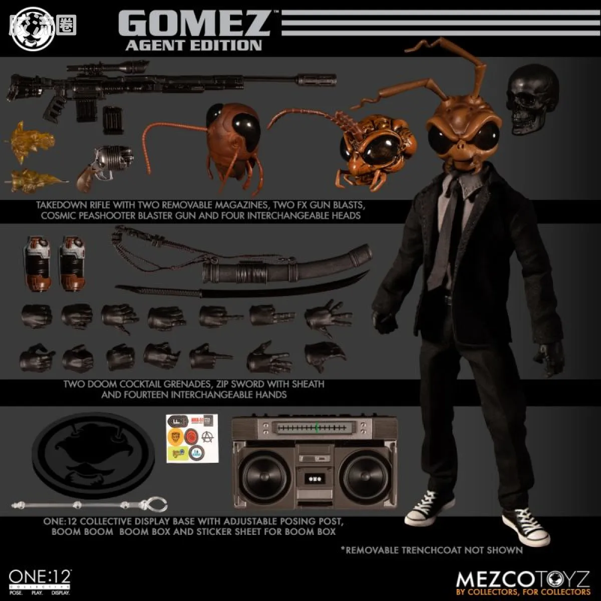 Mezco one-12系列 1/12 戈麦斯集体系列 戈麦斯-特工版 - 图片