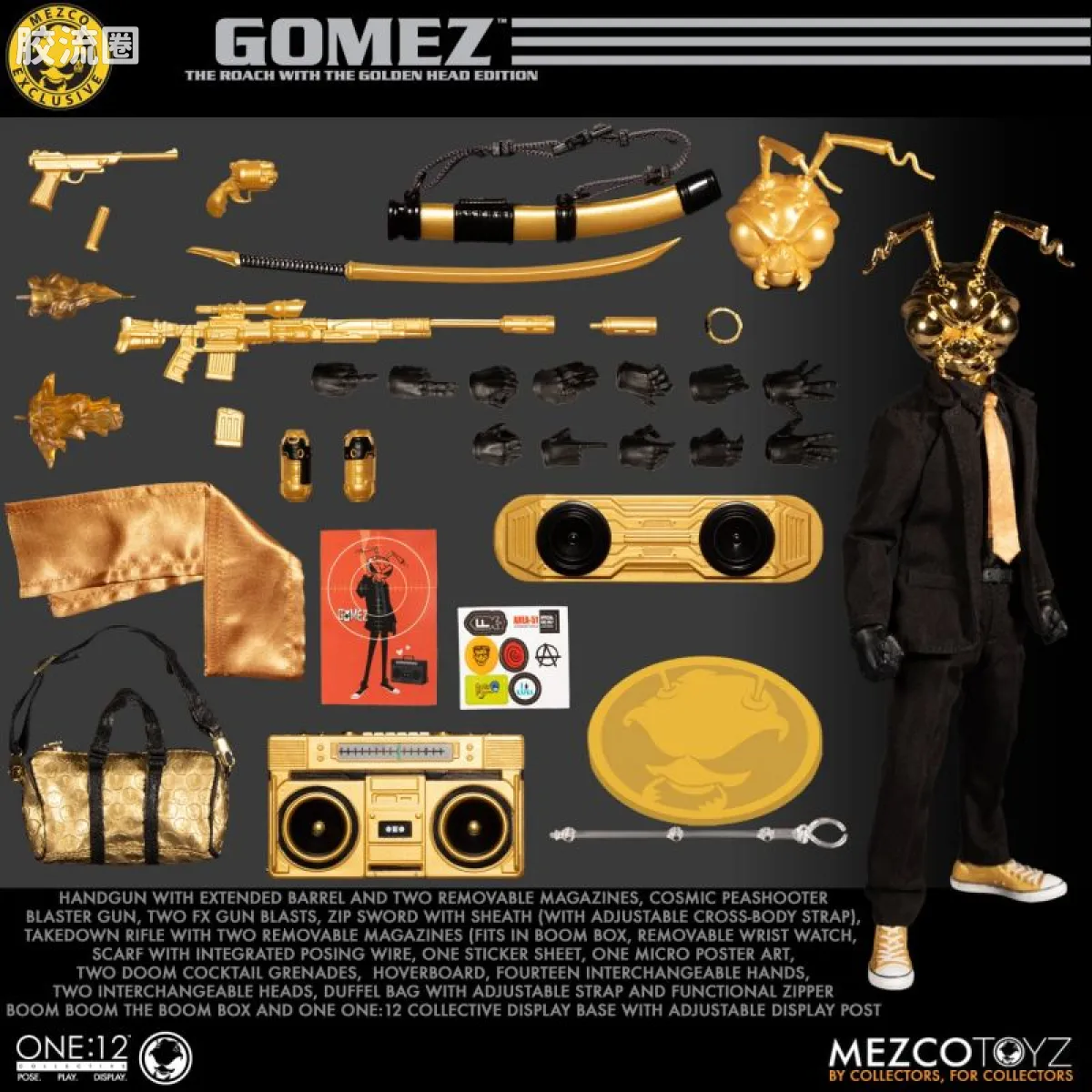 Mezco one-12系列 1/12 戈麦斯集体系列 戈麦斯-20周年金头豪华版 NYCC限定 - 图片