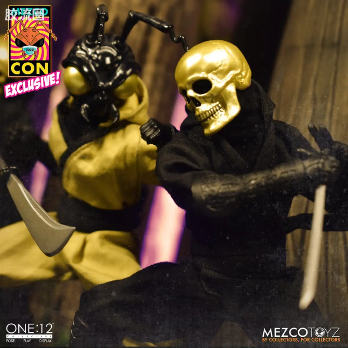 Mezco one-12系列 1/12 Rumble Society集体系列  金骷髅堂：金骷髅忍者 - 图片
