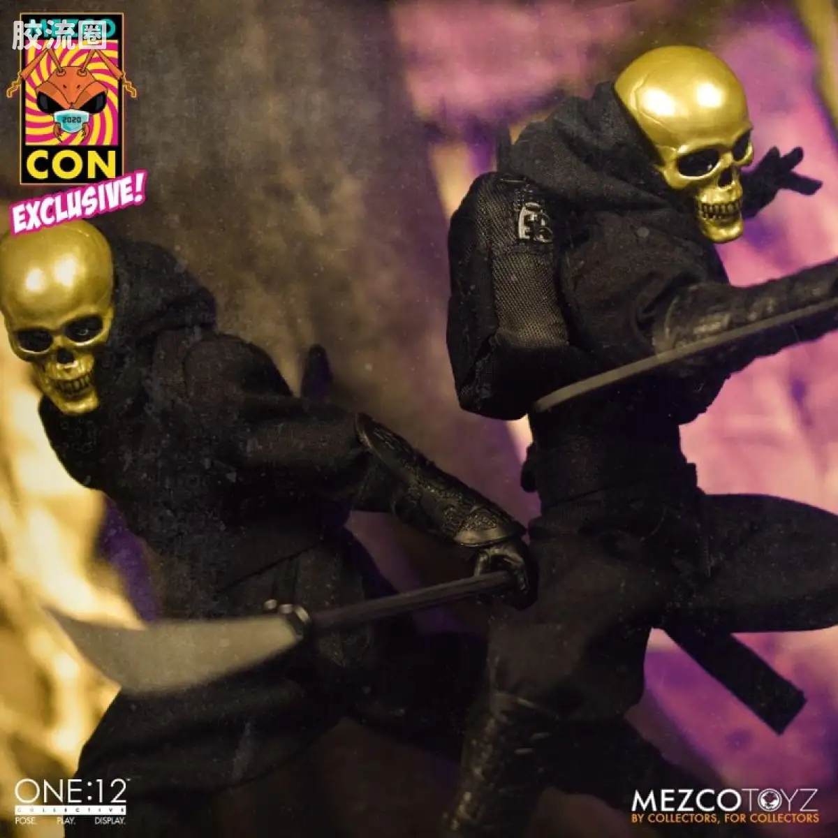 Mezco one-12系列 1/12 Rumble Society集体系列  金骷髅堂：金骷髅忍者 - 图片
