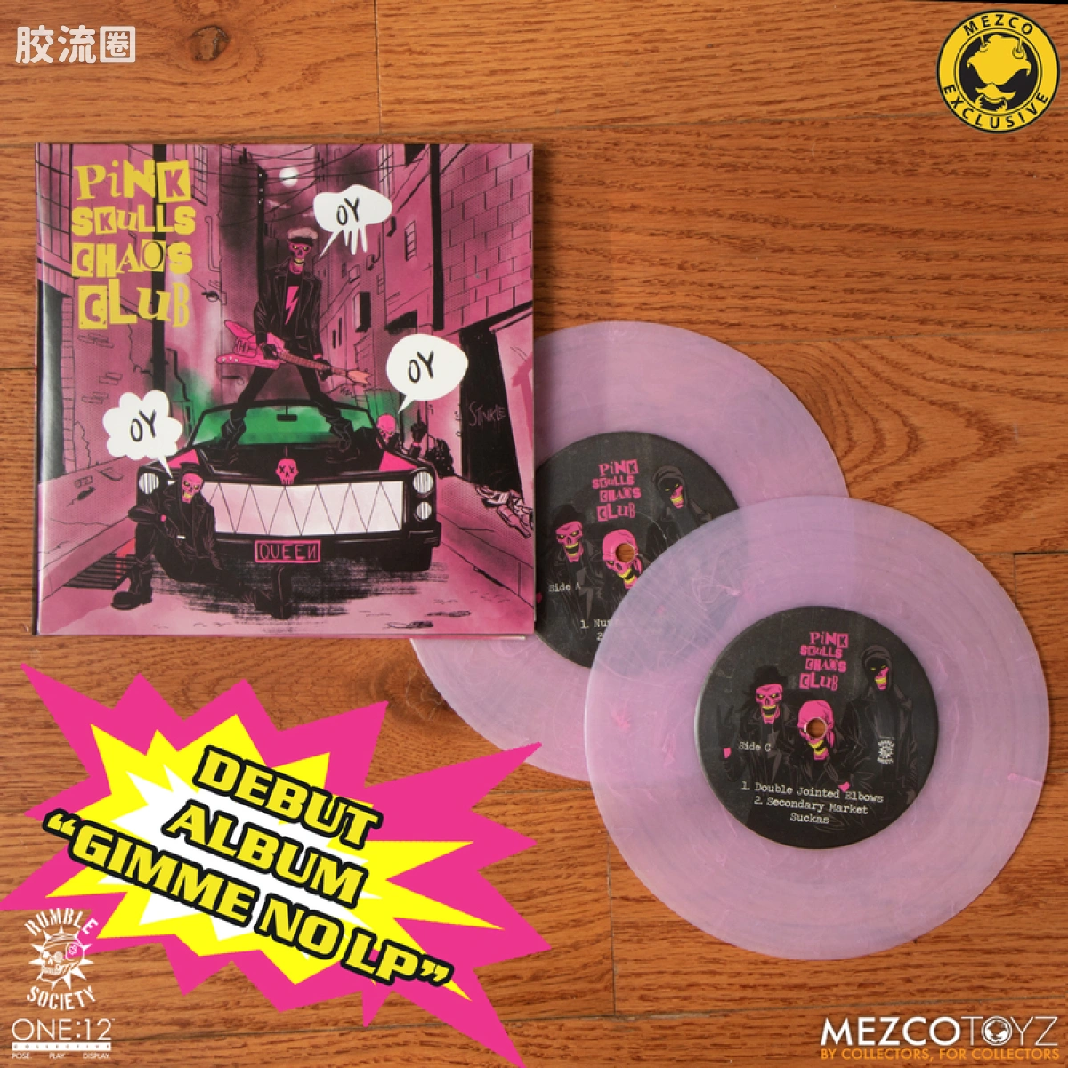 Mezco one-12系列 1/12 Rumble Society集体系列  粉骷髅混沌俱乐部 豪华版 ‘地狱演出’ 套装 - 图片