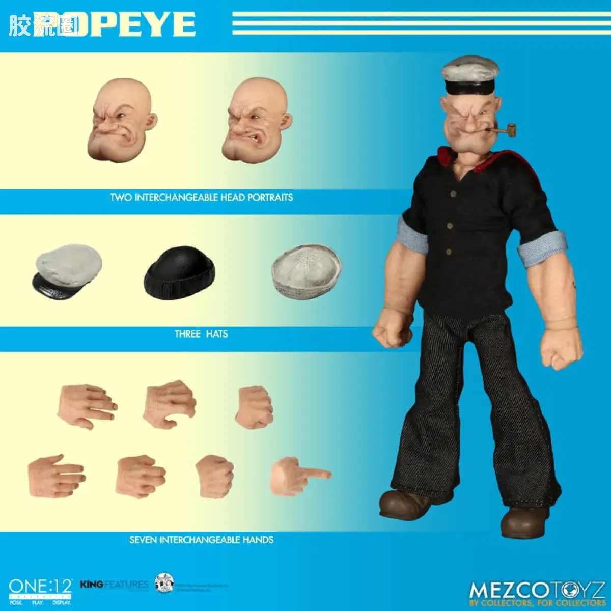 Mezco one-12系列 1/12集体系列 大力水手 - 图片