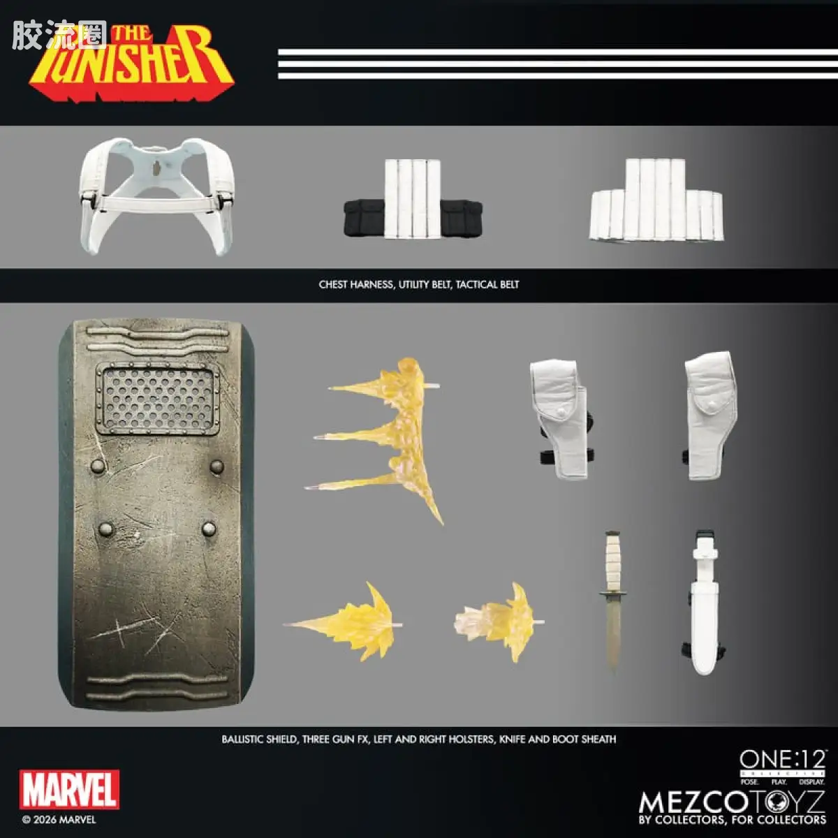 Mezco one-12系列 1/12 Marvel集体系列 惩罚者 - 图片