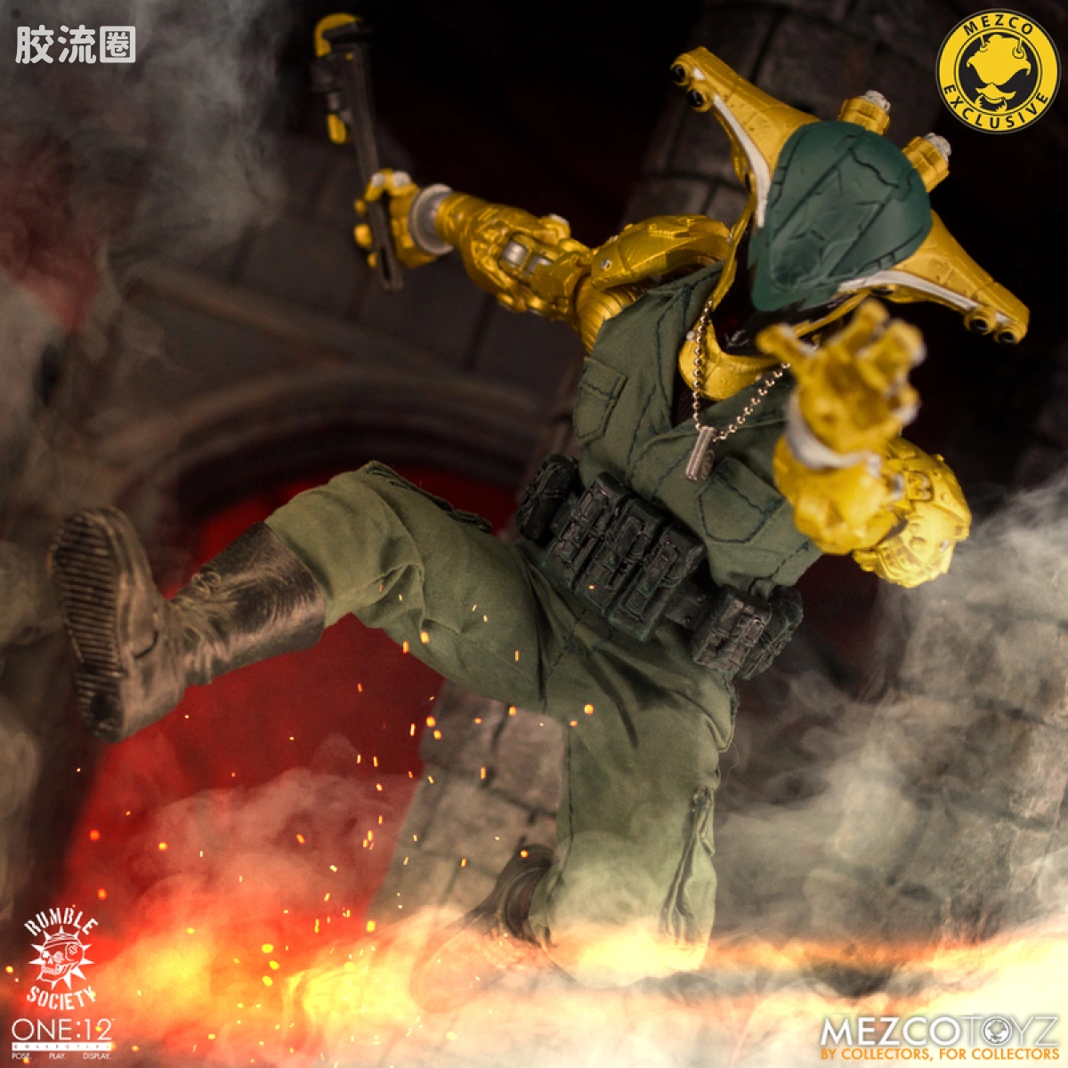 Mezco one-12系列 1/12 Rumble Society集体系列  Hawk P-40 狂怒嚎叫版 - 图片