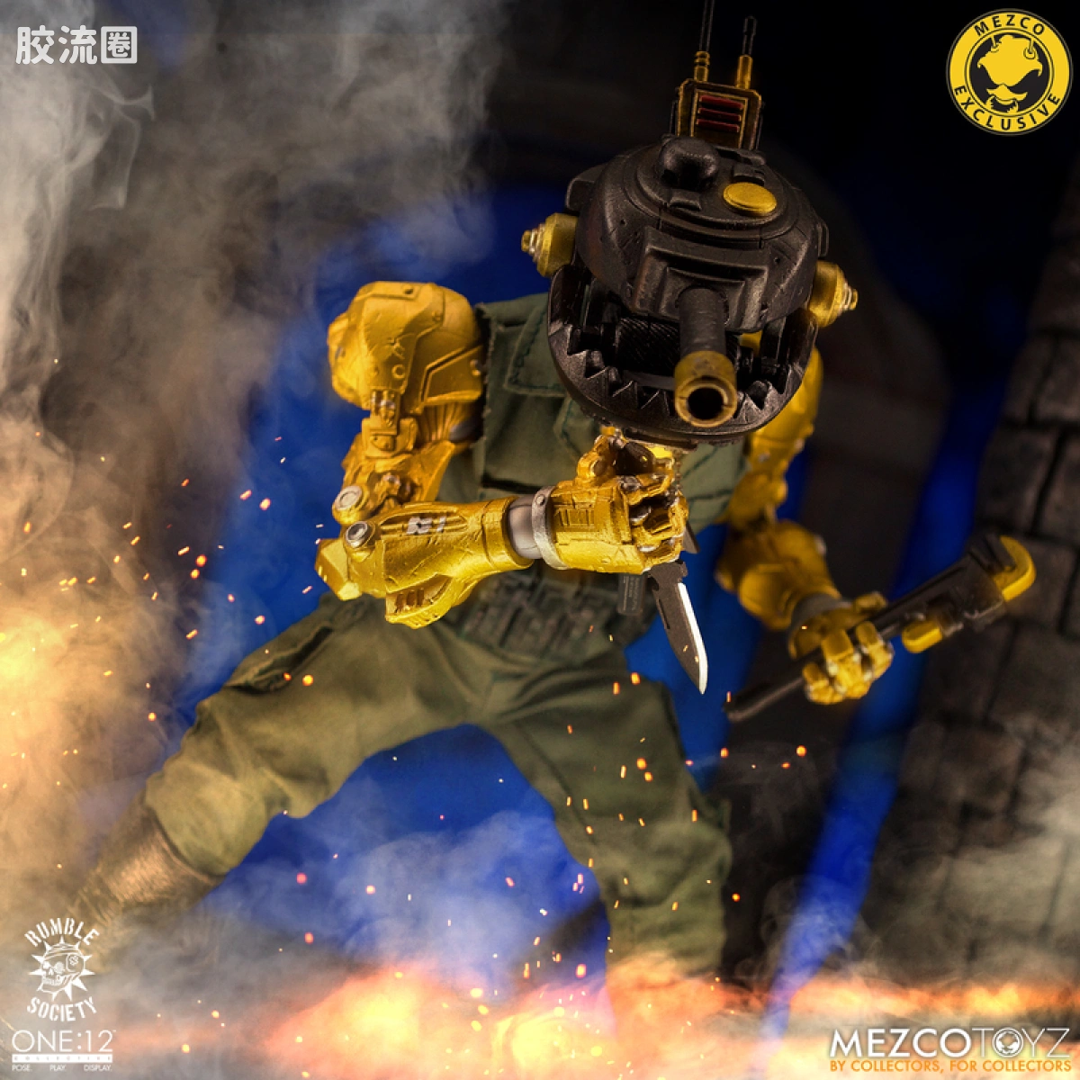 Mezco one-12系列 1/12 Rumble Society集体系列  Hawk P-40 狂怒嚎叫版 - 图片