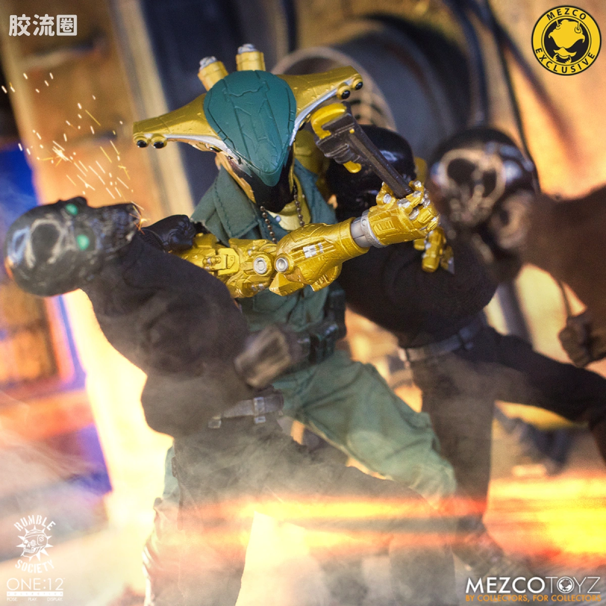 Mezco one-12系列 1/12 Rumble Society集体系列  Hawk P-40 狂怒嚎叫版 - 图片