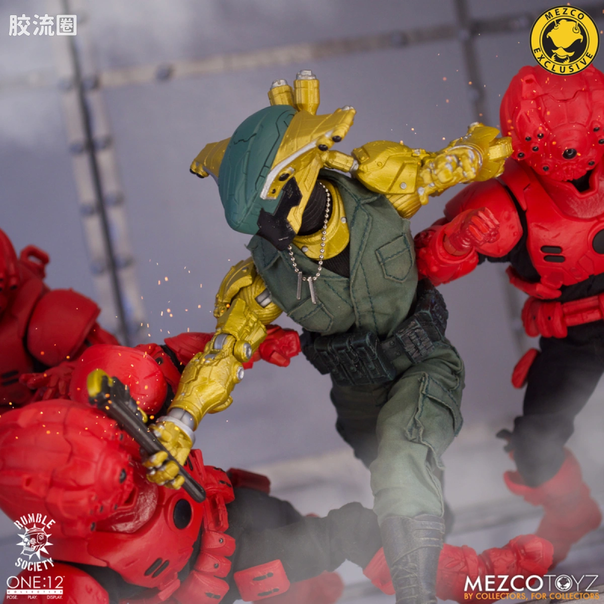 Mezco one-12系列 1/12 Rumble Society集体系列  Hawk P-40 狂怒嚎叫版 - 图片