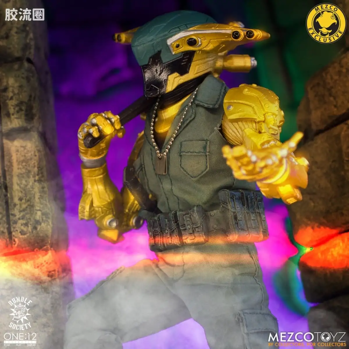Mezco one-12系列 1/12 Rumble Society集体系列  Hawk P-40 狂怒嚎叫版 - 图片