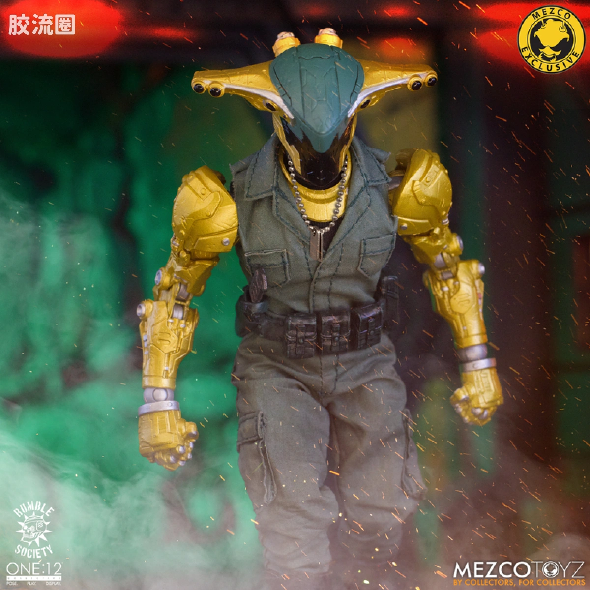 Mezco one-12系列 1/12 Rumble Society集体系列  Hawk P-40 狂怒嚎叫版 - 图片