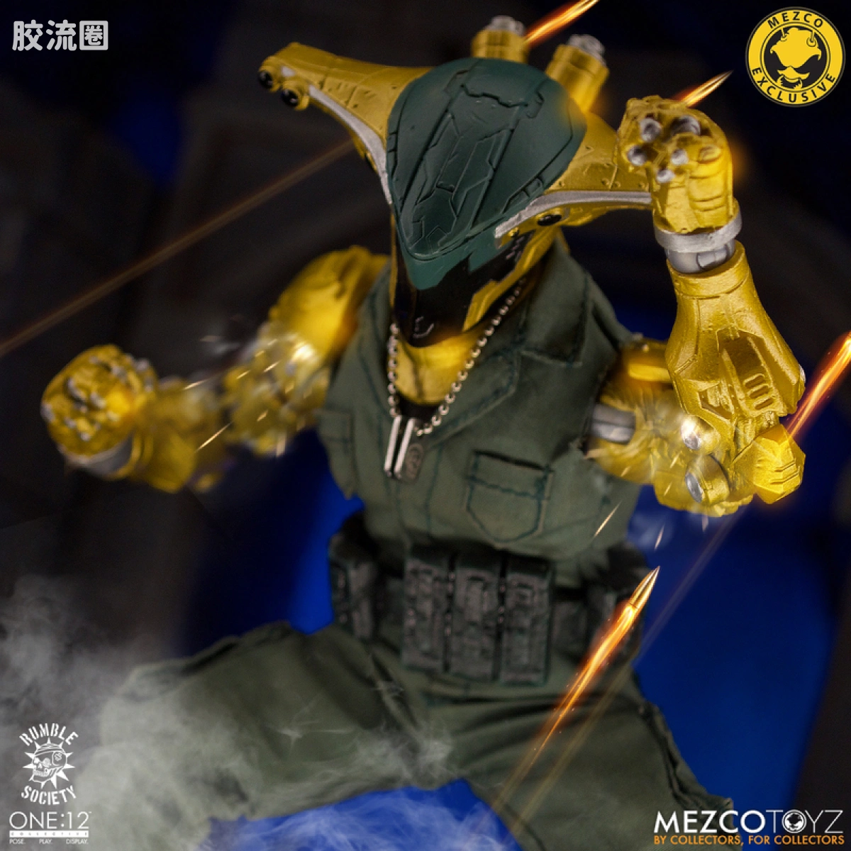 Mezco one-12系列 1/12 Rumble Society集体系列  Hawk P-40 狂怒嚎叫版 - 图片