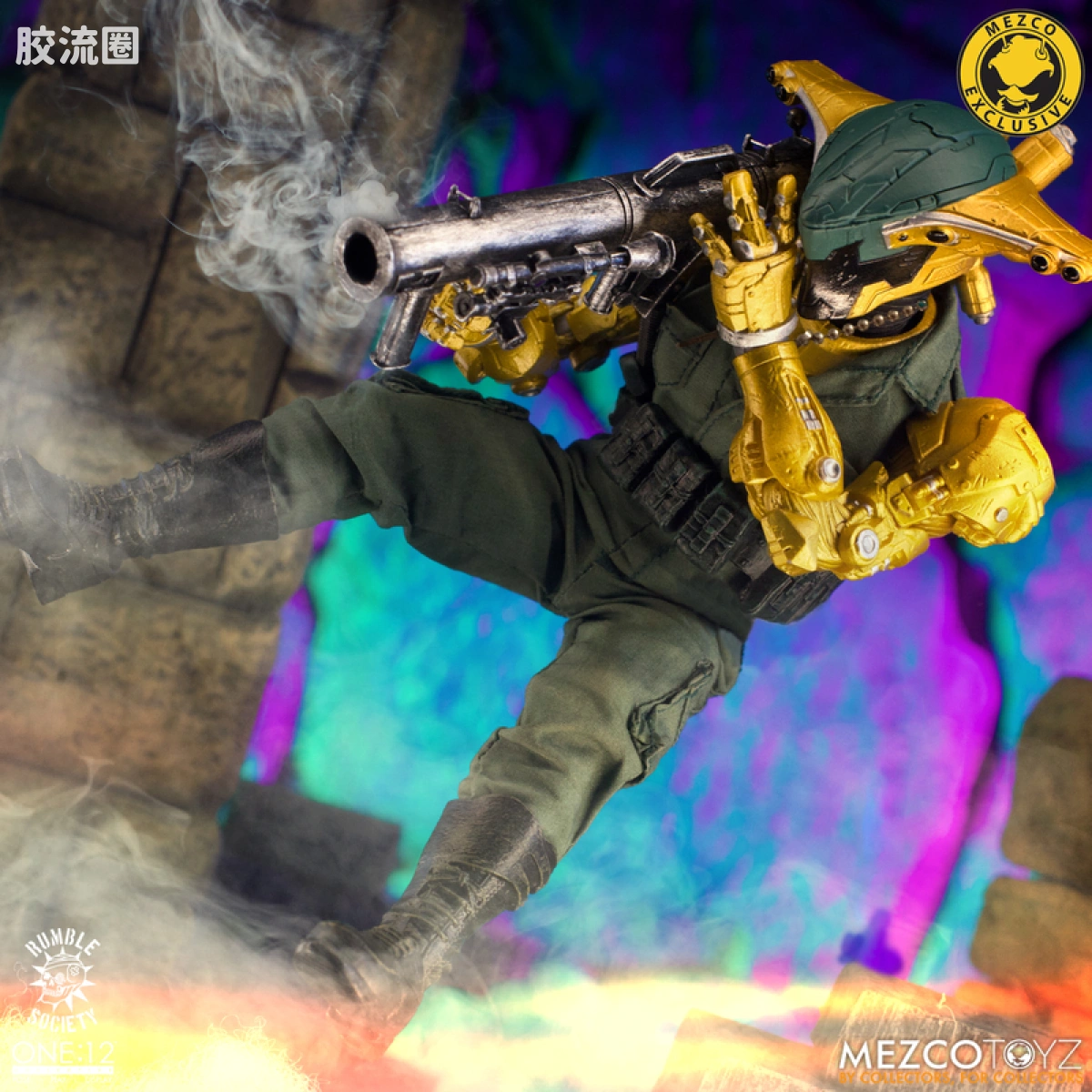 Mezco one-12系列 1/12 Rumble Society集体系列  Hawk P-40 狂怒嚎叫版 - 图片