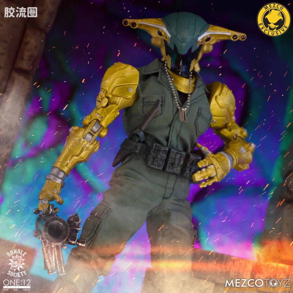 Mezco one-12系列 1/12 Rumble Society集体系列  Hawk P-40 狂怒嚎叫版 - 图片