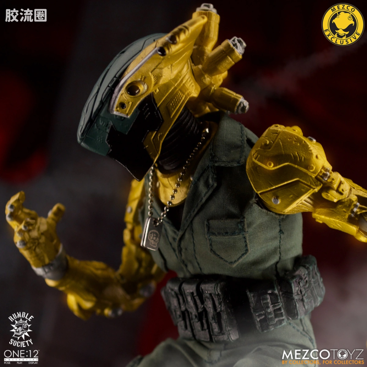 Mezco one-12系列 1/12 Rumble Society集体系列  Hawk P-40 狂怒嚎叫版 - 图片