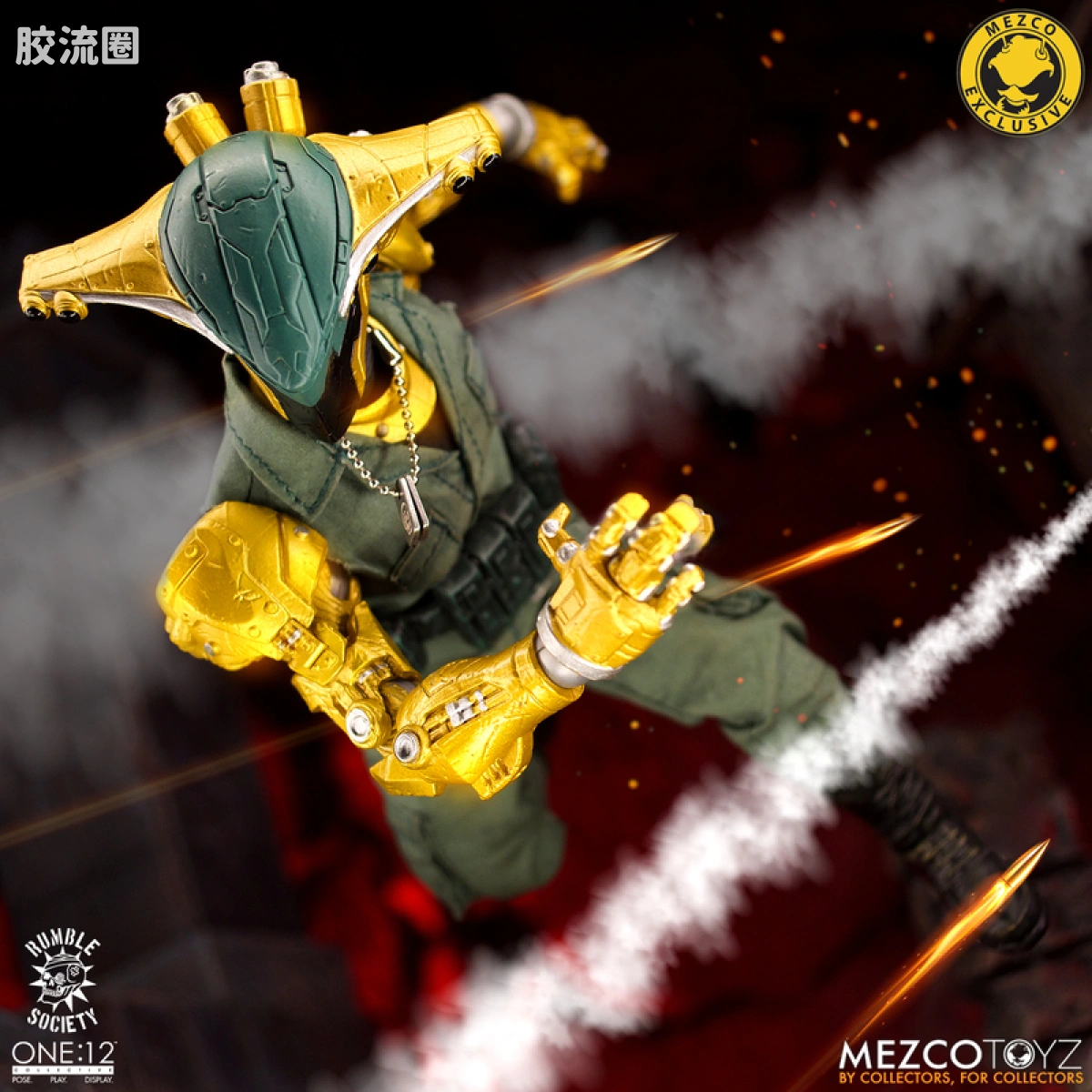 Mezco one-12系列 1/12 Rumble Society集体系列  Hawk P-40 狂怒嚎叫版 - 图片