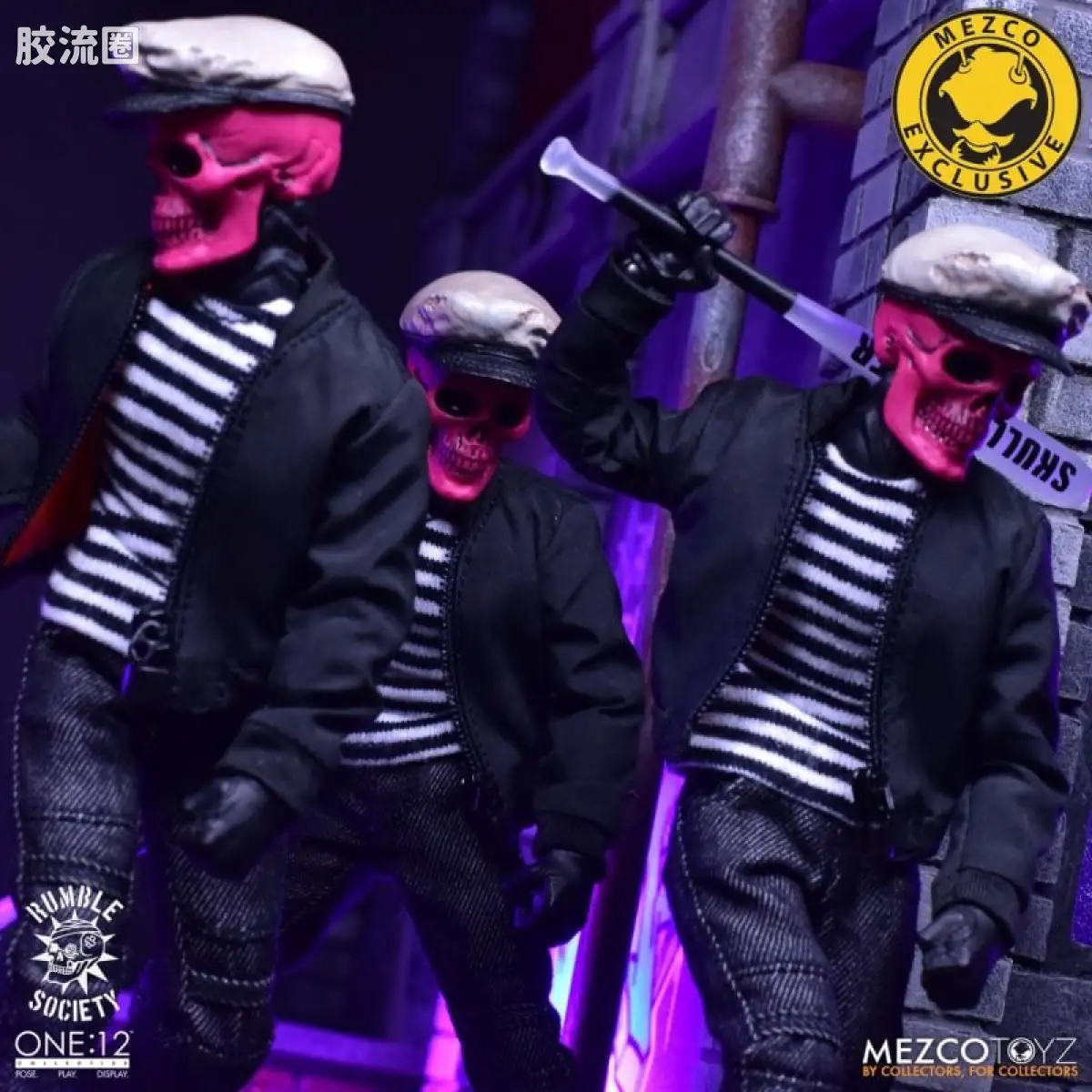 Mezco one-12系列 1/12 Rumble Society集体系列  粉骷髅混沌俱乐部 - 图片