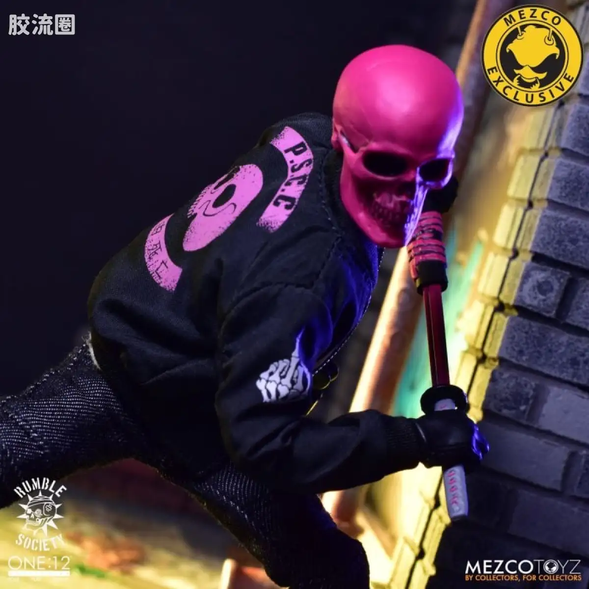 Mezco one-12系列 1/12 Rumble Society集体系列  粉骷髅混沌俱乐部 - 图片