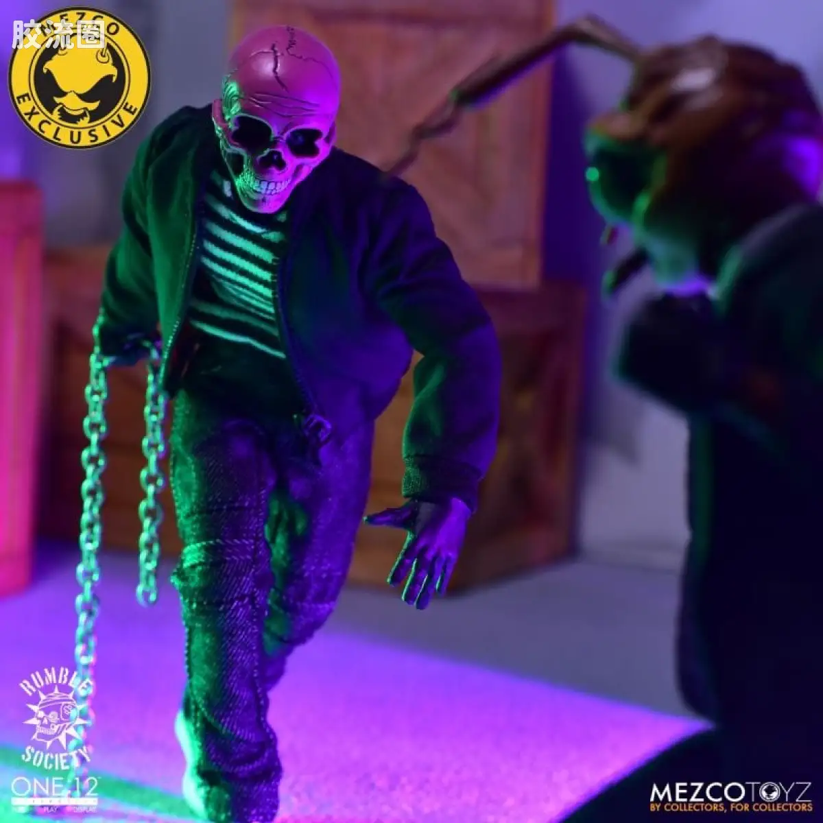 Mezco one-12系列 1/12 Rumble Society集体系列  粉骷髅混沌俱乐部 - 图片
