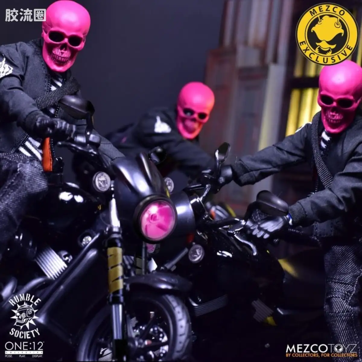 Mezco one-12系列 1/12 Rumble Society集体系列  粉骷髅混沌俱乐部 - 图片