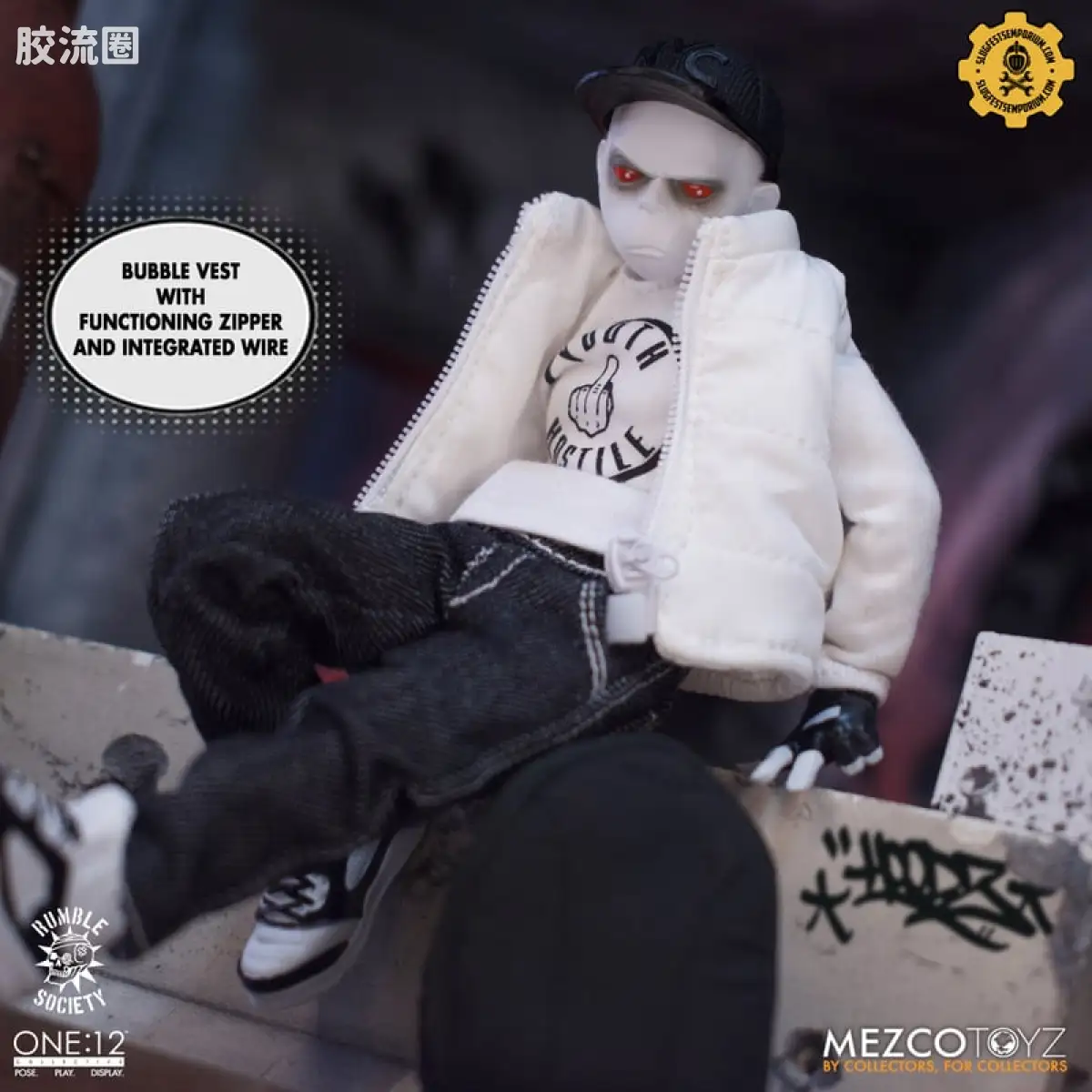 Mezco one-12系列 1/12 Rumble Society集体系列  白嘻哈 - 图片