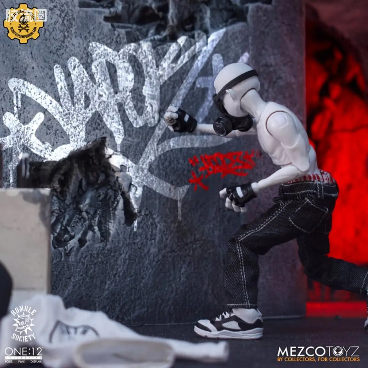 Mezco one-12系列 1/12 Rumble Society集体系列  白嘻哈 - 图片