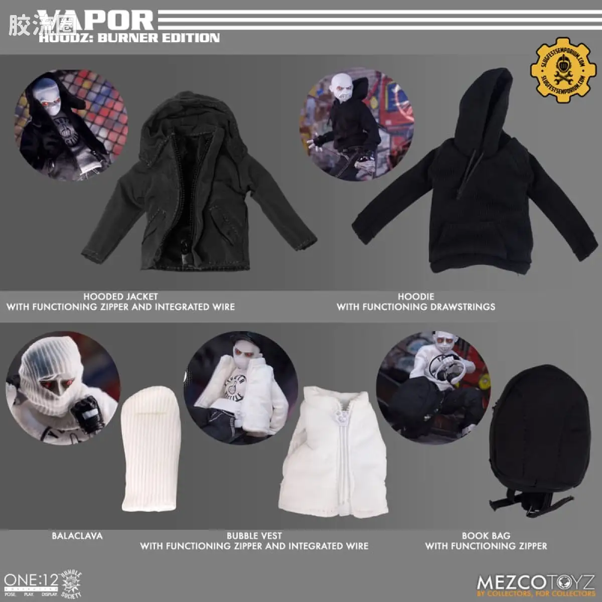 Mezco one-12系列 1/12 Rumble Society集体系列  白嘻哈 - 图片