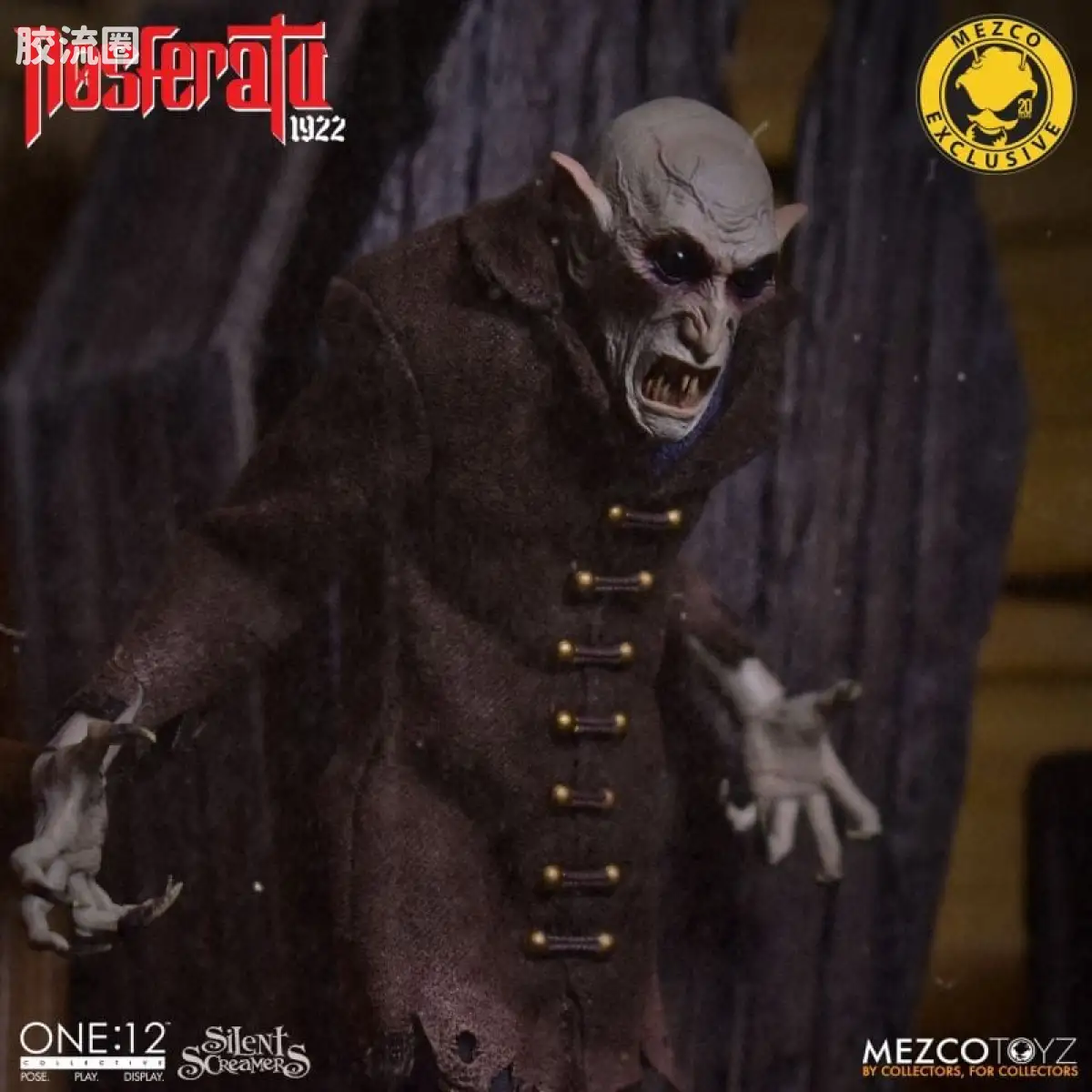 Mezco one-12系列 1/12 Rumble Society集体系列  无声尖叫系列：诺斯费拉图 - 图片
