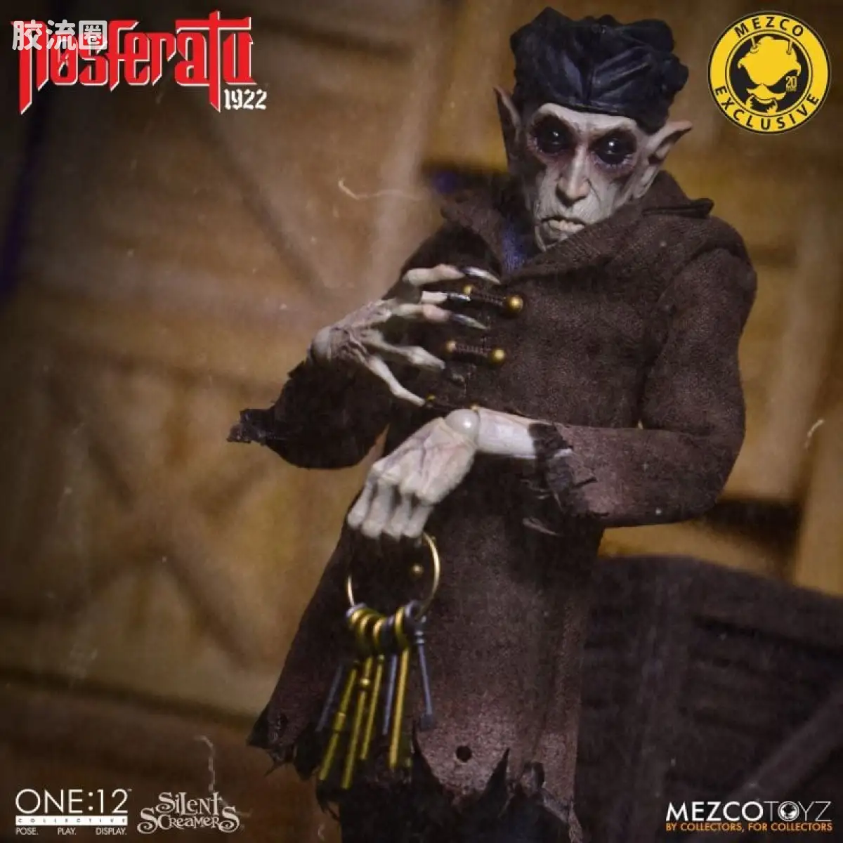 Mezco one-12系列 1/12 Rumble Society集体系列  无声尖叫系列：诺斯费拉图 - 图片